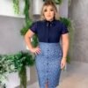 Saia Dalila Jeans Estampada - Imagem 2