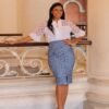 Saia Dalila Jeans Estampada - Imagem 5