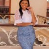 Saia Dalila Jeans Estampada - Imagem 6