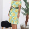 Vestido Crepe Seda Canelado