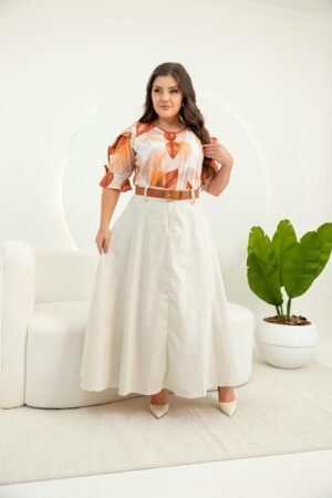 Saia Marina Longuete No Linho - Imagem 10